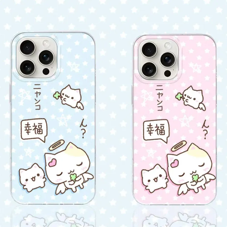 奥菲顿情侣款可爱猫咪适用iPhone17大孔手机壳华为vivo小米15oppo