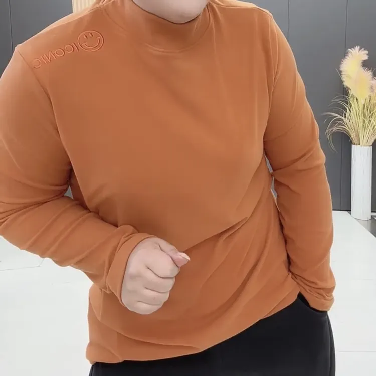 8018新款高领洋气打底衫纯色