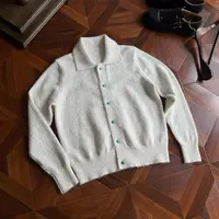 Dawnverse「羊毛松石」绿松石羊毛混纺毛衣开衫boxy老钱cleanfit