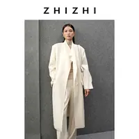 致知 上平南 天丝羊毛微宽肩西装式长大衣25年冬季新ZZ2EWWWQ010