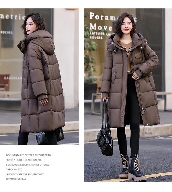 大码宽松女装冬季外套中长款棉衣女2025年新款菱格棉服棉袄2913