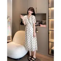 maodan/猫单【泰晤士浪漫】夏季气质波点孕妇装夏装洋气连衣裙辣妈