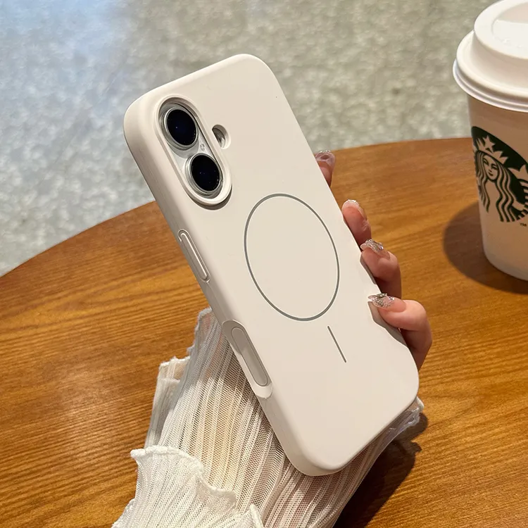 新款适用苹果16promax液态硅胶手机壳大孔镜头磁吸iphone拍照按键