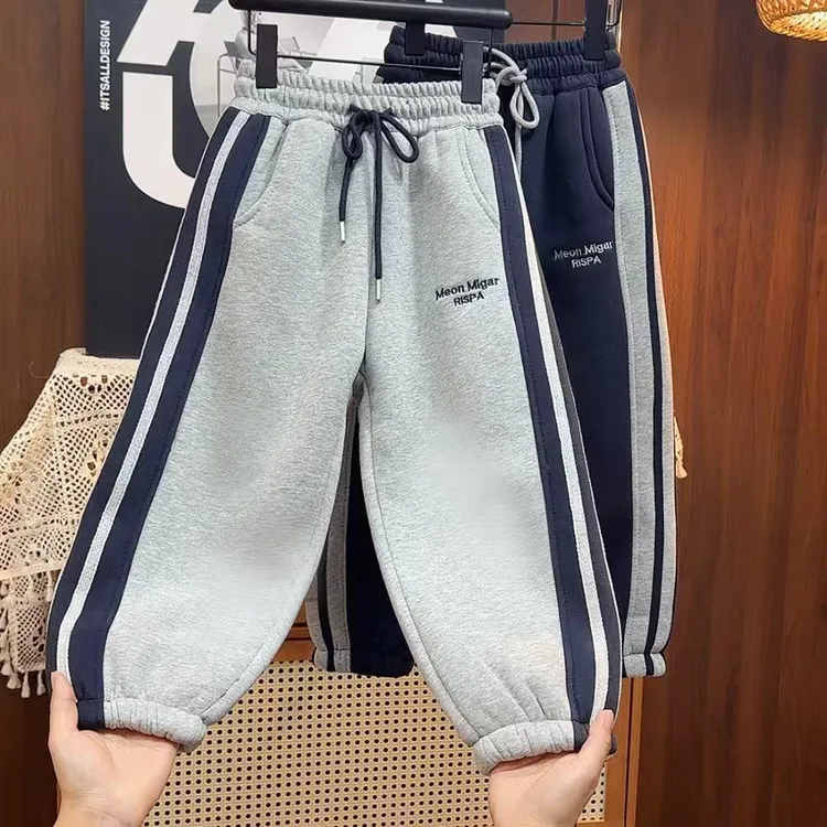 【加绒/加棉】儿童冬季休闲裤2025男童一条过冬痞帅个性潮牌男童装