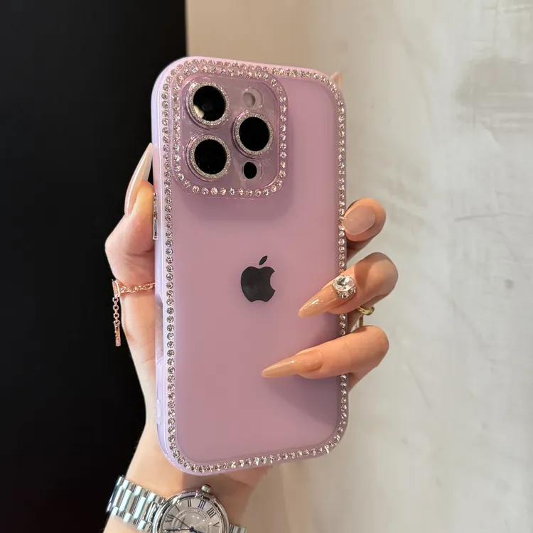 新款磨砂双面镶钻适用iPhone16手机壳14苹果15promax苹果手机壳