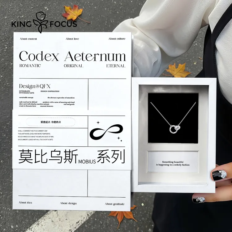 坠链均足银 永恒典籍莫比乌斯项链送女友生日礼物实用高级感礼盒