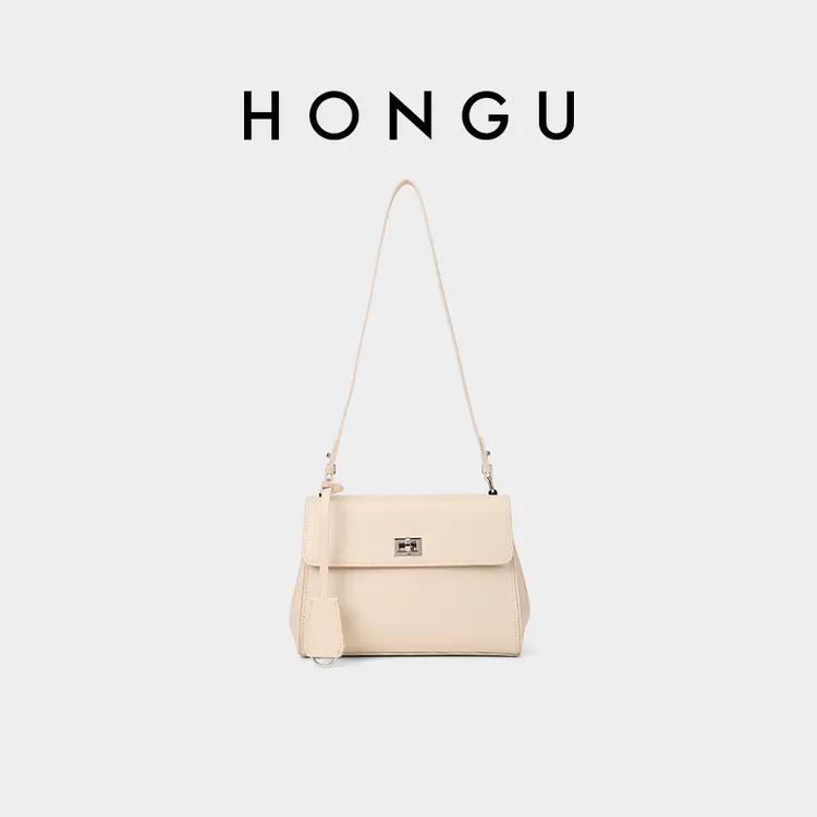 【双11提前购】HONGU/红谷小方包牛皮单肩包斜挎包凯莉包