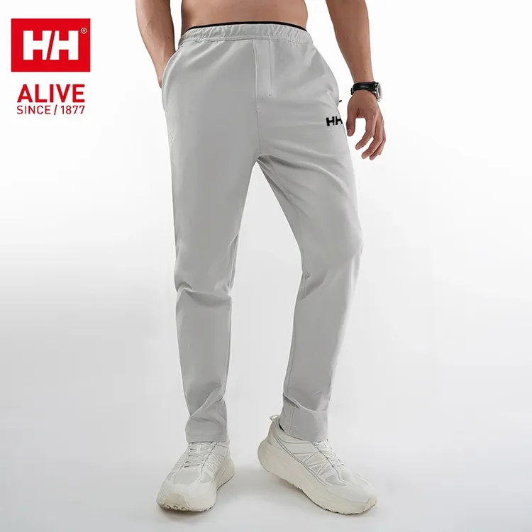 海丽汉森/HH春款男士裤子高弹透气户外运动跑步健身休闲修身长裤