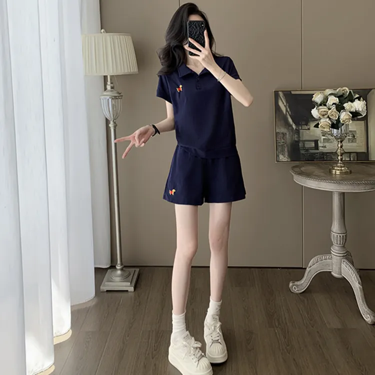3868减龄休闲运动套装夏季小个子宽松短袖短裤两件套女装