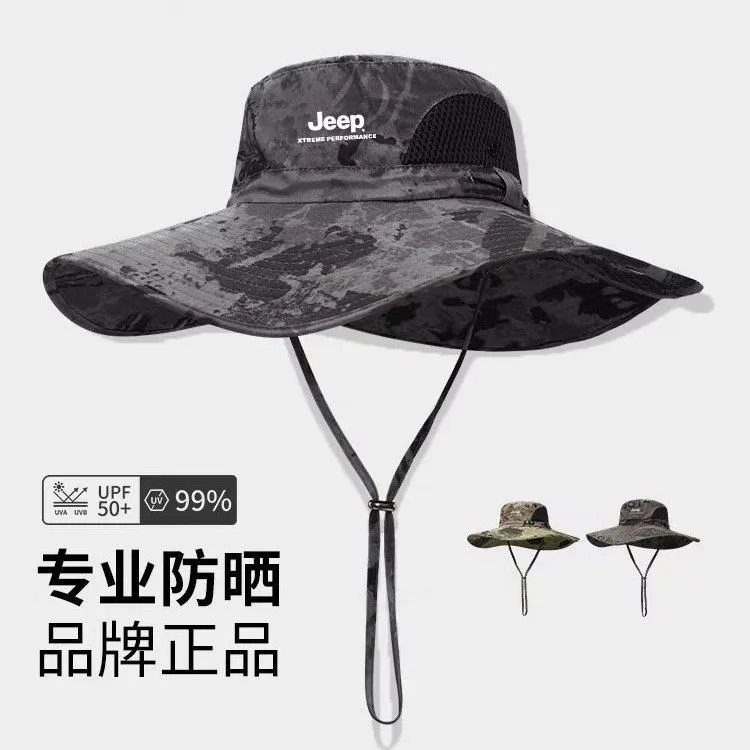 JEEP/吉普男帽子防晒帽钓鱼帽男士户外帽子渔夫帽太阳帽渔夫帽