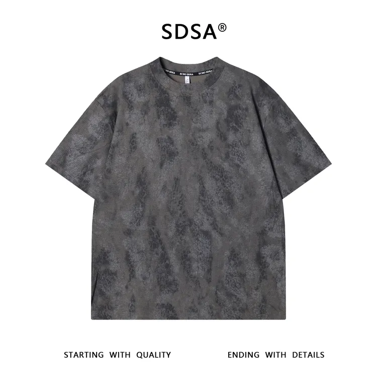 夏季高级感新款韩版肌理感细闪圆领短袖T恤百搭时尚宽松套头上衣