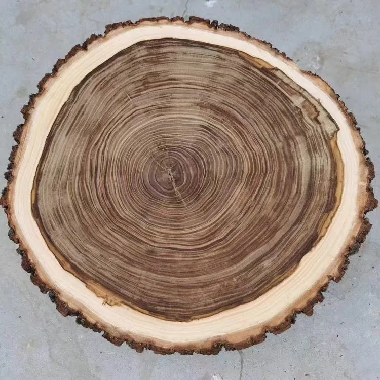 百年老榆木菜墩圆形加厚商用家用榆木菜板整木切割实木实心耐剁