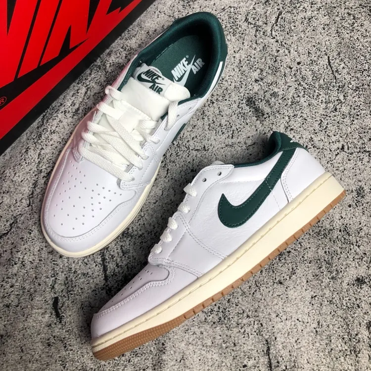 NIKEAir Jordan 1 Low OG AJ1白绿低帮复古休闲篮球鞋 CZ0775-133