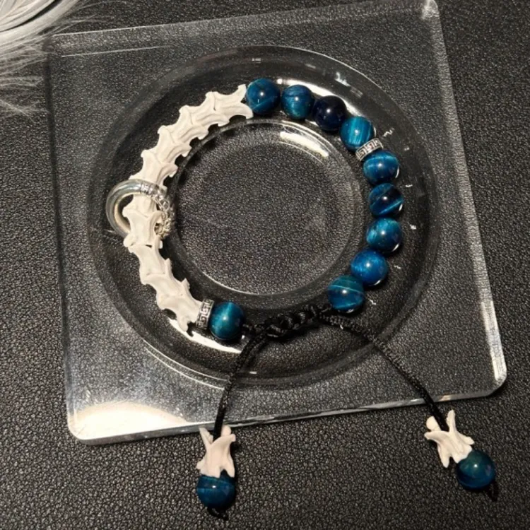 手链 天然蛇骨设计男女纯天然真蛇骨手链 小众饰品礼物