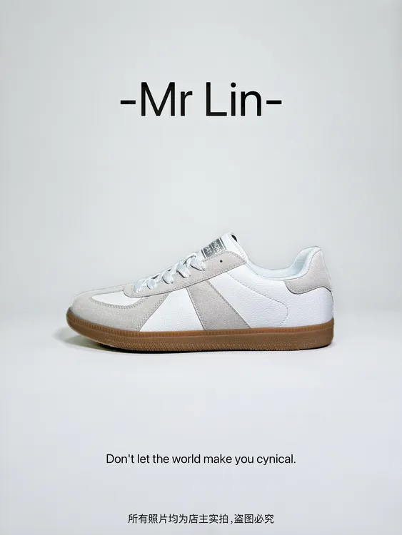 【Mr.Lin】外贸德训鞋男女皮面鞋男鞋女鞋小白鞋运动时尚男士潮鞋