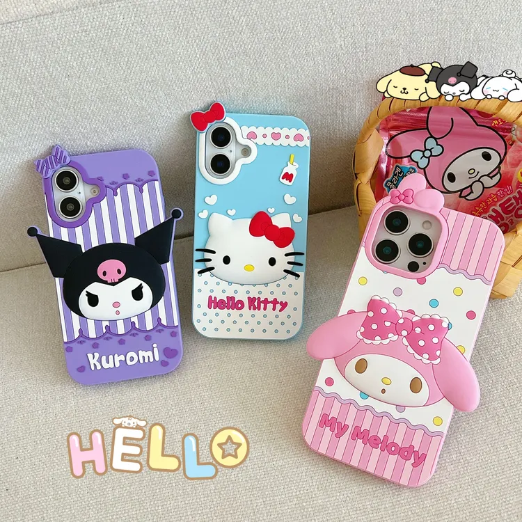 适用iphone华为oppo小米vivo|卡通kitty猫美乐蒂可爱17硅胶手机壳