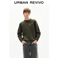 【HOT】UR2025冬季新款男装复古动物刺绣圆领针织衫UMM950018