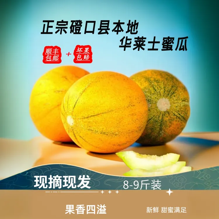 【顺丰包邮】正宗磴口华莱士蜜瓜甜瓜应季新鲜水果香甜可口