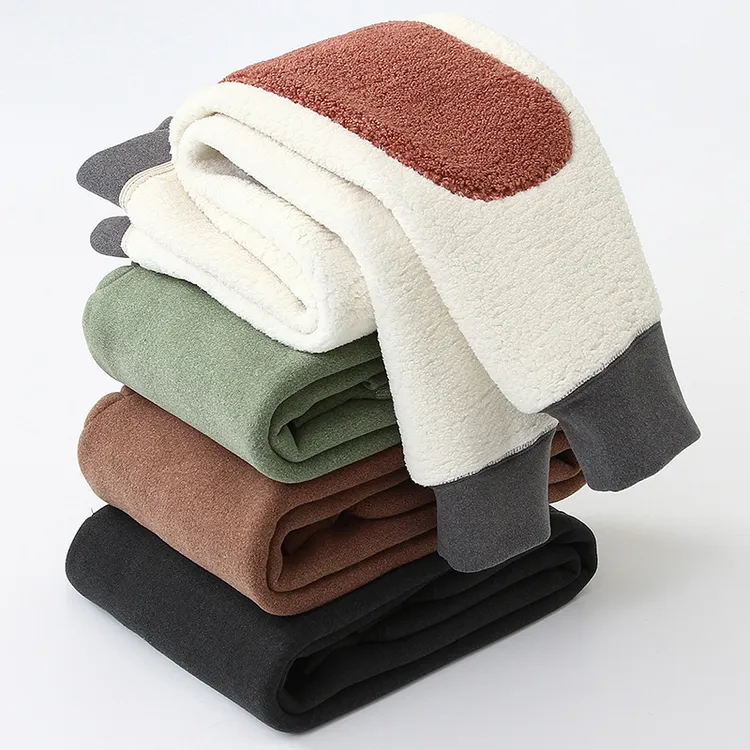 男童加绒保暖裤秋冬儿童加厚棉裤中大童护膝护腰裤2025新款童装