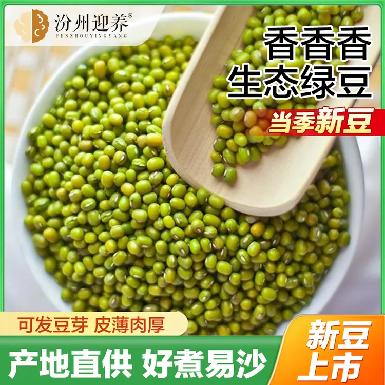 东北青豆新鲜大颗粒绿豆农家豆浆绿豆汤豆芽青皮绿豆糕绿心正宗