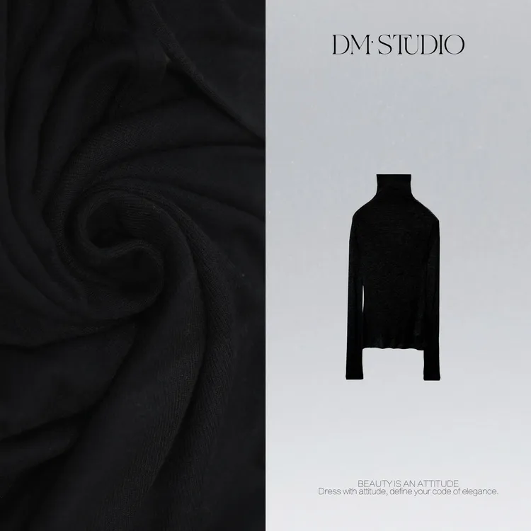 DEDM•STUDIO/极简休闲百搭高领纯色打底衫上衣2509ZZS/3CT436847