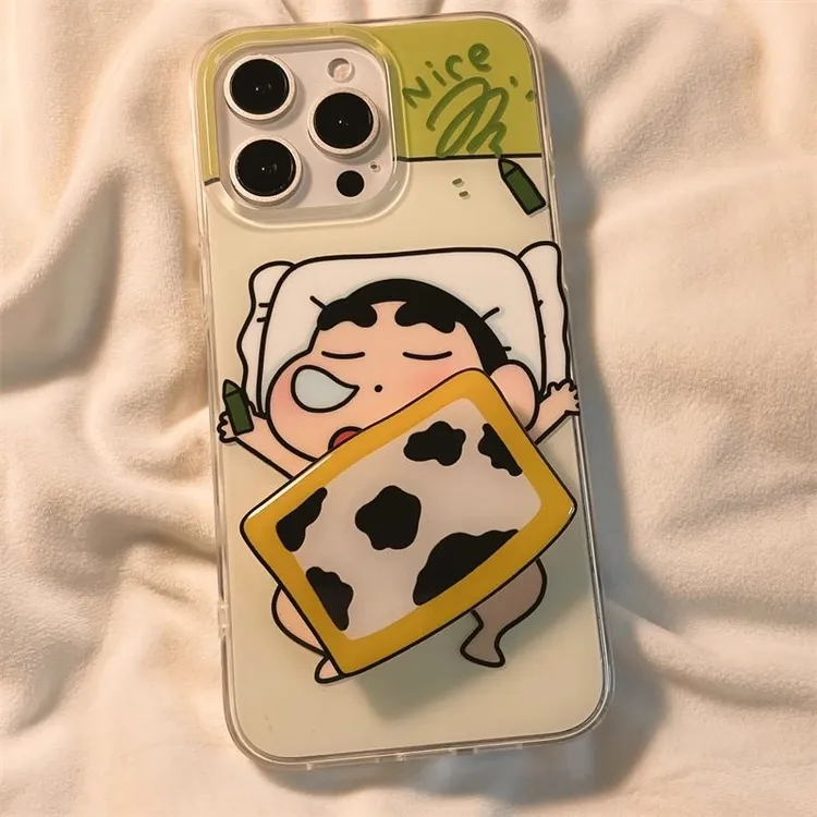 爆款蜡笔小新苹果16E手机壳iPhone15promax专用14plus外壳