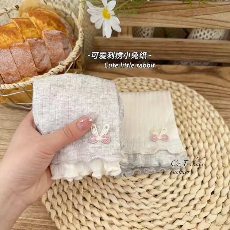 I夏季女童七分裤打底裤2025新款外穿透气网眼舒适柔软裤子百搭款