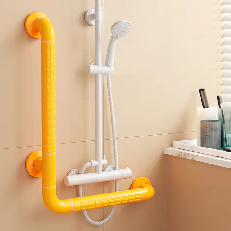 扶手壁挂式厕所L型淋浴室安全卫生间老人马桶扶手无障碍栏杆防滑