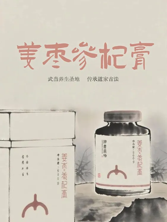 【武当山】姜枣参杞膏 温经去寒 道家古法工艺 土灶柴火纯手工熬制