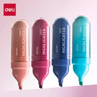 得力荧光笔学生用高颜值手账笔标记笔DIY手账笔彩色划重点用