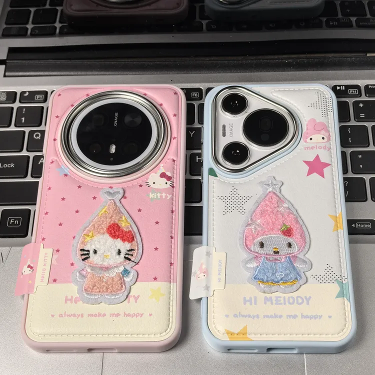 适用华为pura80手机壳新款mate70/60pro+蓝皮纹星星长帽kitty防摔