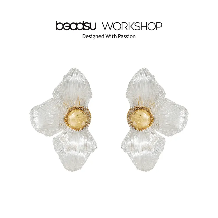 【露遥专属】beadsu workshop 植物誌 九冠花耳环 耳针款 WE3293