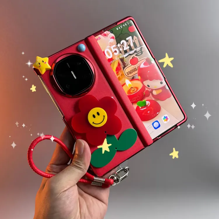 适用华为matex6手机壳新年红色X6X7典藏版创意支架铰链全包保护壳