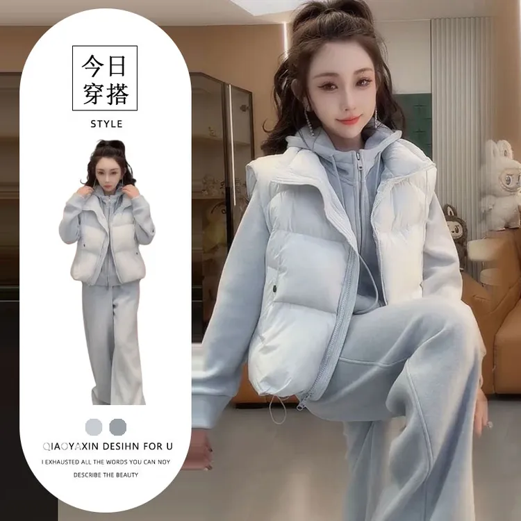 2025秋季新款时尚显瘦气质网红高档套装女高级百搭宽松大码三件套