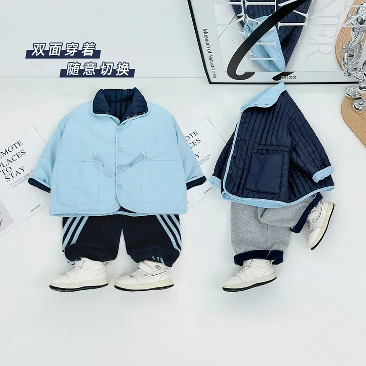 男童冬加厚外套两面穿2025新款秋冬装儿童 DF25127 悠悠童话童装