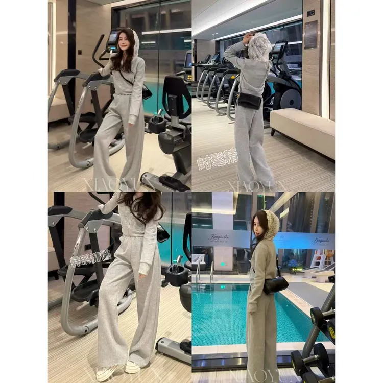 蕾丝拼接套装 小允姐姐2025新款时尚气质休闲蕾丝拼接两件套装