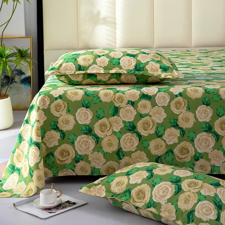 加厚老粗布床单单件三件套纯色棉麻单人秋冬宿舍被单榻榻米大炕单