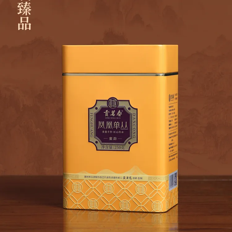 贡茗春蜜韵凤凰单丛茶蜜兰香潮州凤凰单枞250克罐装乌龙茶炭焙