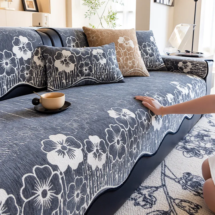 高档直排皮沙发垫2025新款防滑盖布巾四季通用美式高级感坐垫套罩