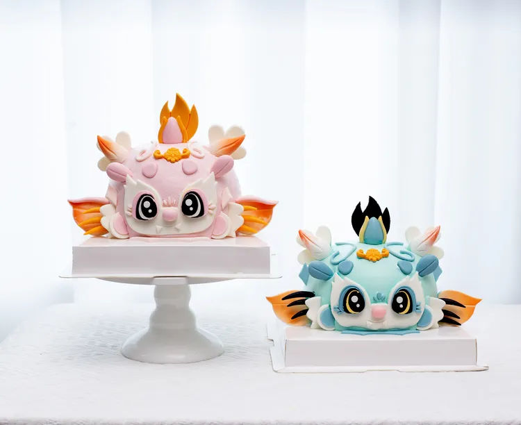 【佳妍】新款网红狮子座布布款龙宝宝富婆发财生日蛋糕巧克力配件