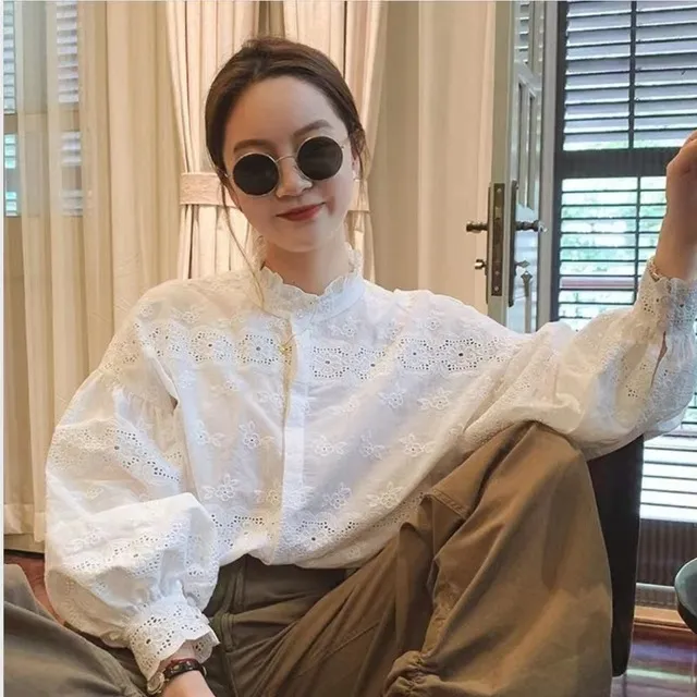 2025欧洲站新款爆款减龄漂亮洋气上衣设计感小众长袖衬衫女装春季