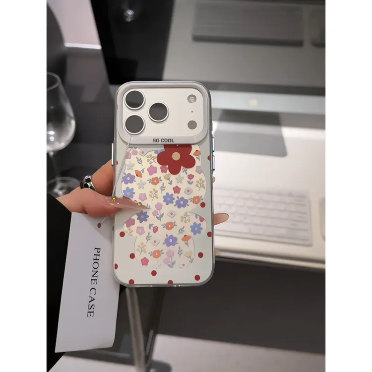 波点碎花Kt适用苹果17pro手机壳16pm彩银华为p80女荣耀oppo小米17