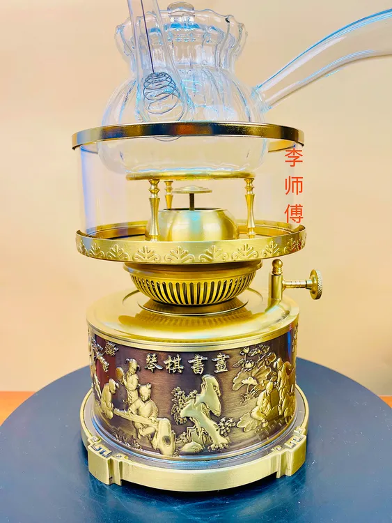 纯铜空气灯煮茶炉