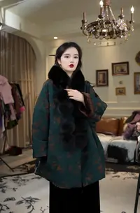 月畔湾【旧巴黎】新中式冬季重工加厚棉外套盘扣棉服