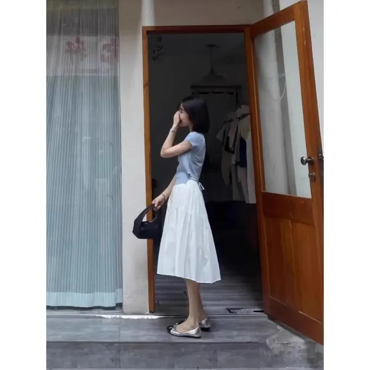 夏季女减龄一整套穿搭清纯甜美多巴胺甜妹风可盐可甜两件套装裙装
