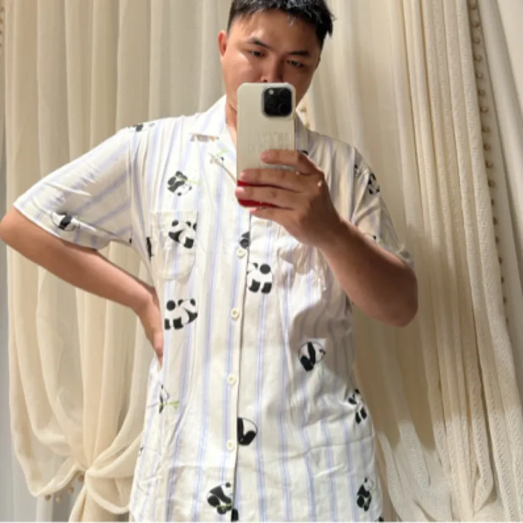 夏季薄款家居服套装短裤皮筋通用翻领睡衣有弹性短袖