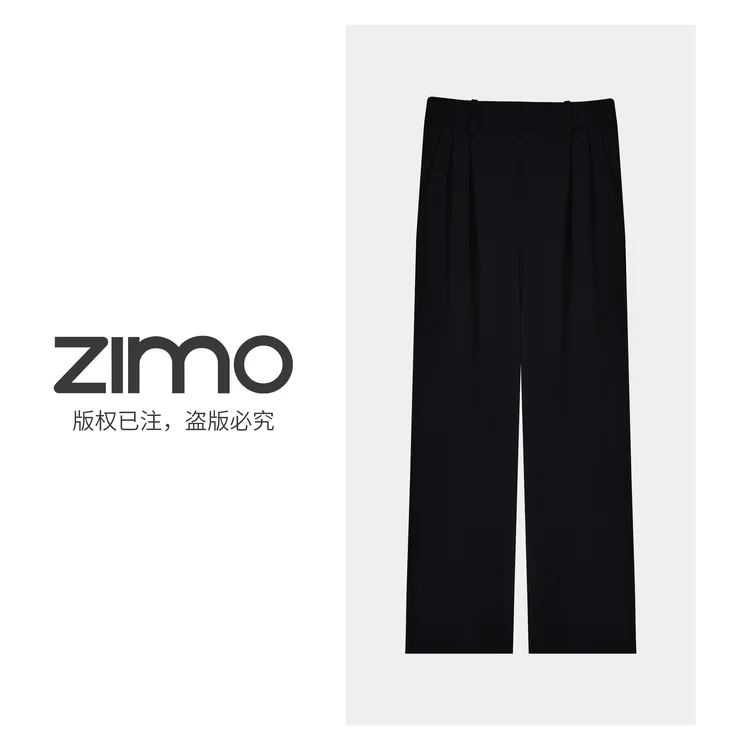 空气层西装裤经典黑680-zimo-瑜伽健身瑜伽服瑜伽裤外穿YFKZ680