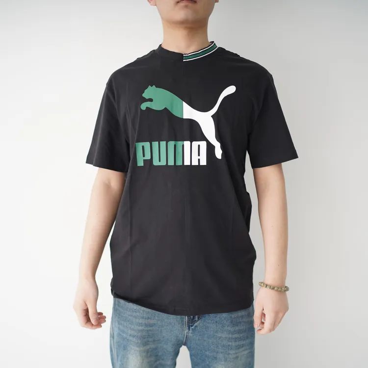 PUMA/彪马夏季男女同款运动休闲圆领短袖透气宽松T恤538296-01-02