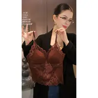 蕾丝拼接磨毛吊带背心BX31130