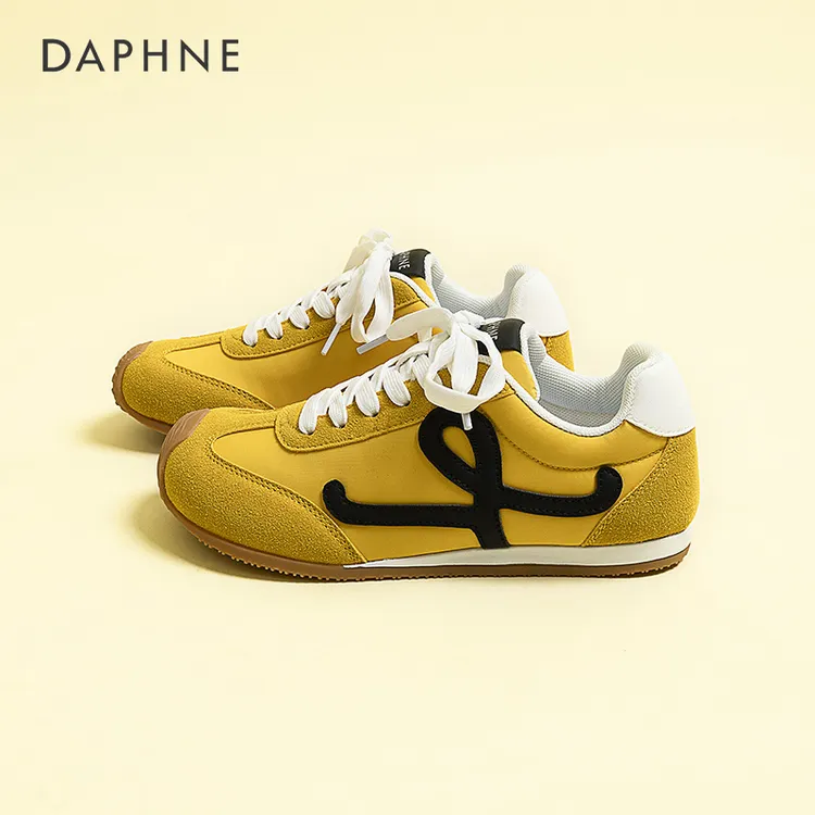 Daphne/达芙妮芒果头软底休闲鞋子2025新款夏季百搭复古德训鞋女